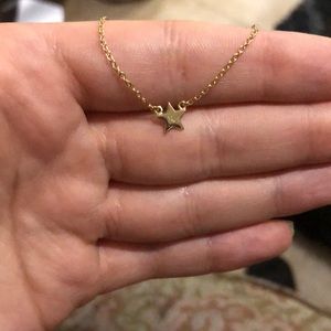 Star necklace gold .925 NWOT